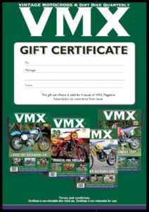 VMX subscription gift certificate