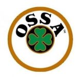 Brown circle with green shamrock and OSSA in caps