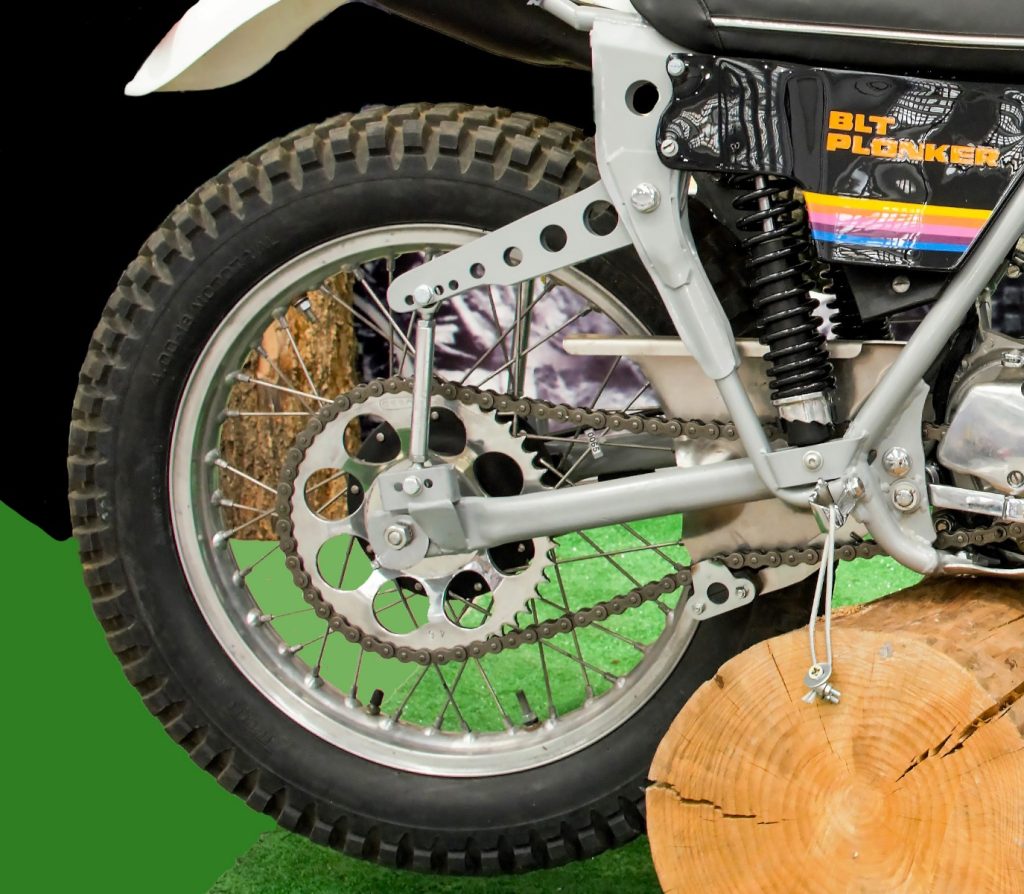 rear wheel of motorbike